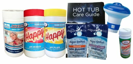Happy Hot Tubs 8 Piece Bromine Starter Kit -HAPPY HOT TUBS Shop bromine starter kit
