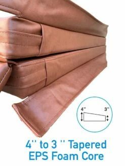 1.994 X 1.905m Rectangular Hot Tub Cover W/ 254mm Cut Corners - Brown -HAPPY HOT TUBS Shop cover 4 1 3