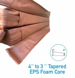 2.135 X 1.98 Metre (84'' X 78'') Rectangular Hot Tub Cover - Brown -HAPPY HOT TUBS Shop cover 4 small