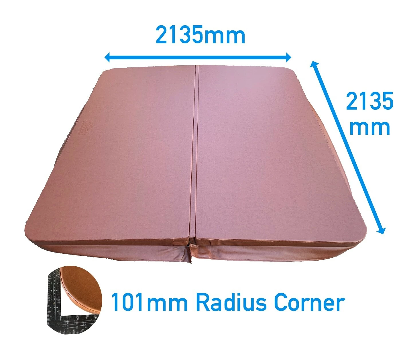 2.135 Metre (84'') Square Hot Tub Cover - Brown 1 2.135 Metre (84'') Square Hot Tub Cover - Brown