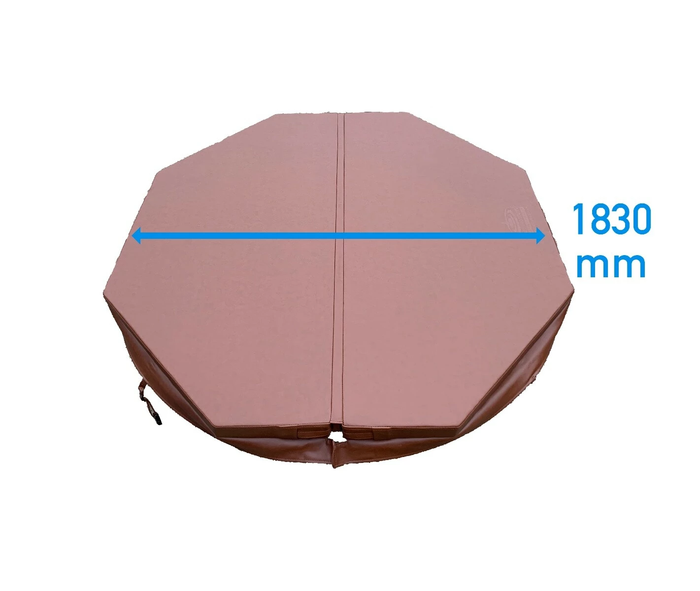 1.83 Metre (72'') Octagonal Hot Tub Cover - Brown 1 1.83 Metre (72'') Octagonal Hot Tub Cover - Brown