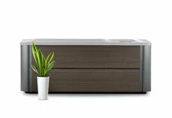 Hot Spring Propel - 5 Person Hot Tub 16 Hot Spring Propel - 5 Person Hot Tub -HAPPY HOT TUBS Shop hotspring hotspot 2020 pace alpinewhite havana studio frontview with plant