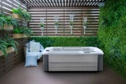 Hot Spring Stride - 3 Person Hot Tub -HAPPY HOT TUBS Shop hotspring hotspot 2020 stride alpinewhite almond lifestyle
