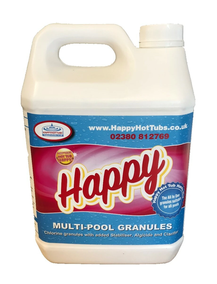 Happy Hot Tubs Multifunctional Pool Chlorine Granules 5kg 1 Happy Hot Tubs Multifunctional Pool Chlorine Granules 5kg