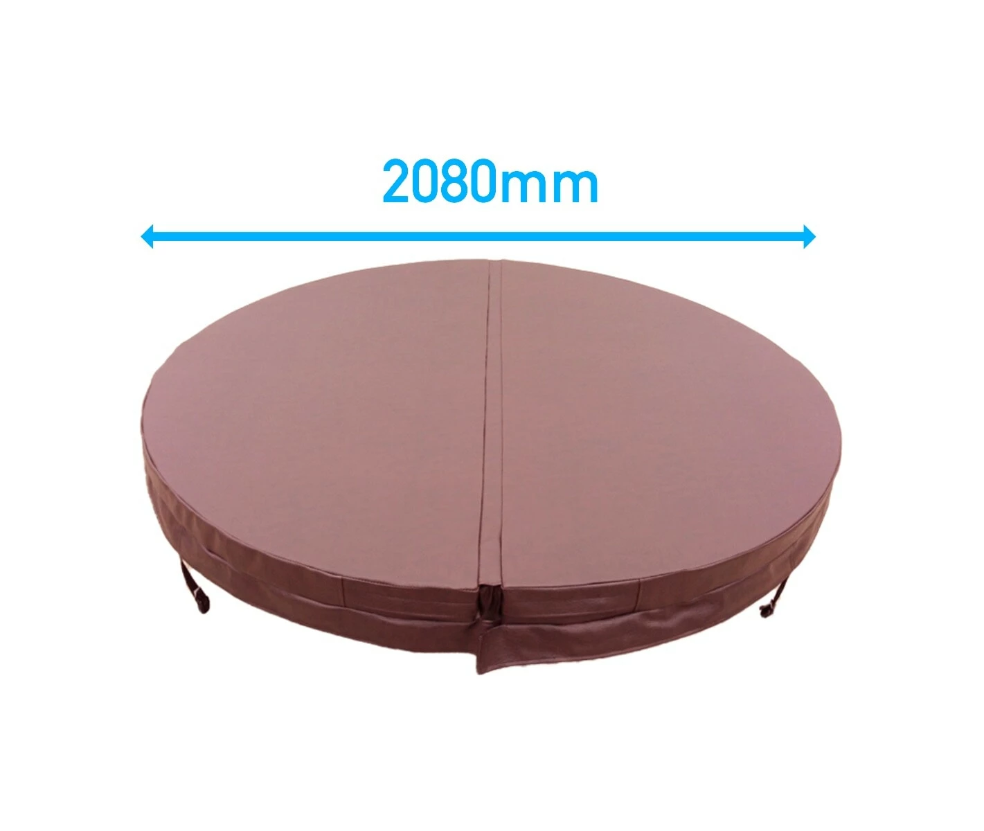 2.08 Metre (81.89'') Round Hot Tub Cover - Brown 1 2.08 Metre (81.89'') Round Hot Tub Cover - Brown